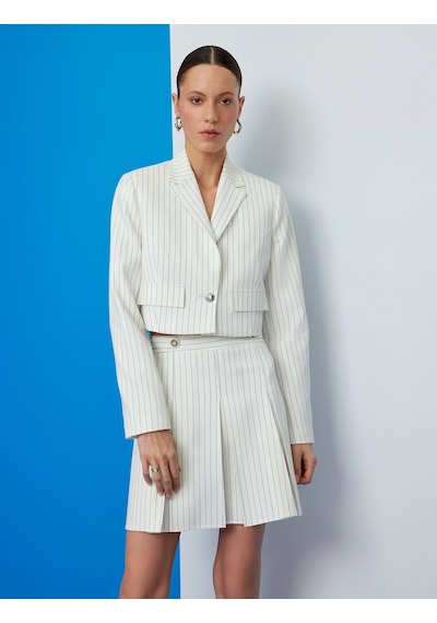 Koton Kapaklı Cep Detaylı Düğmeli Uzun Kollu Kruvaze Crop Blazer Ceket Beyaz Çizgili 5sak50141uw Beyaz Çizgili Beyaz Koton Kapaklı Cep Detaylı Düğmeli Uzun Kollu Kruvaze Crop Blazer Ceket Beyaz Çizgili 5sak50141uw Beyaz Çizgili Beyaz