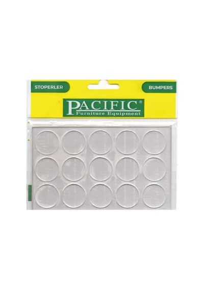 Cateksss Pacific Okyanus 22 Mm Silikon Bazlı Yapışkanlı Cam Masa Altı, Cam Altlığı Şeffaf - 12 Li Paket