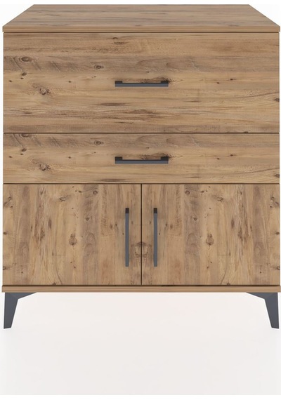 Hyperion Şifonyer 2 Çekmeceli 2 Kapaklı 88x44x96 Çam-çam Çam