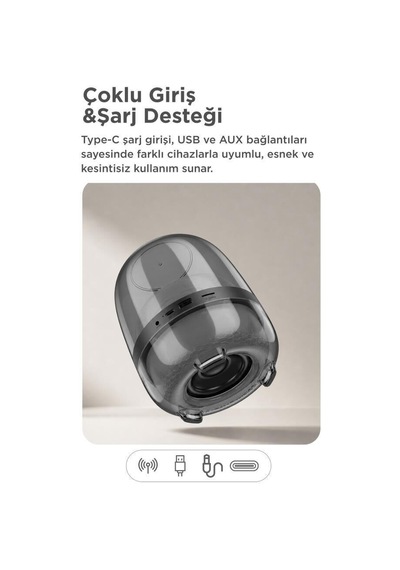 Özel Seri Bluetooth Hoparlör Bts-1843 Siyah Parti Işığı Seyyar Cihaz Bas