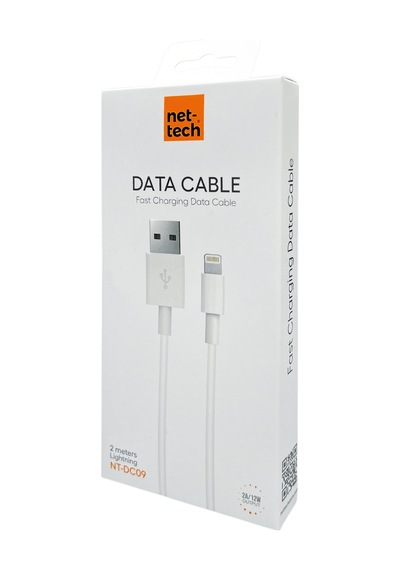 Nettech Nt-dc09 2.4a Plastik 200 Cm Lightning Şarj Ve Data Kablosu Beyaz