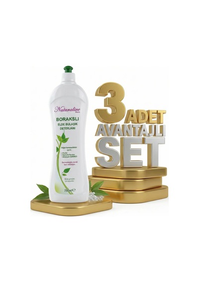 Naturalive Borakslı Elde Bulaşık Deterjanı 3x750 Ml