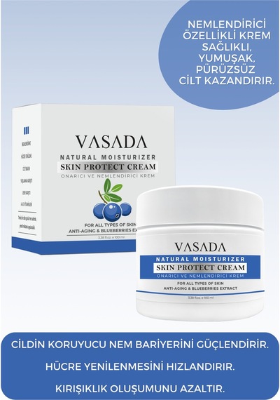 Vasada Onarıcı Nemlendirici El ve Yüz Cilt Bakım Kremi 100 ML