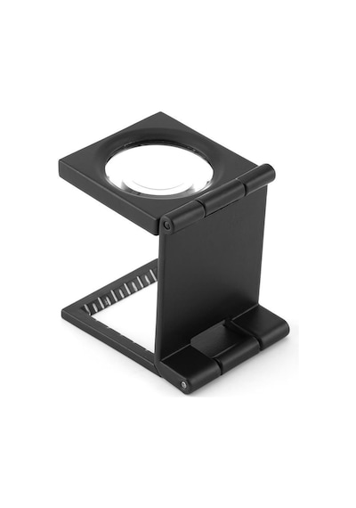 10x28mm Üç Katlanır 10x Büyüteç Çinko Alaşımlı Büyüteç Ölçekli Büyüteç