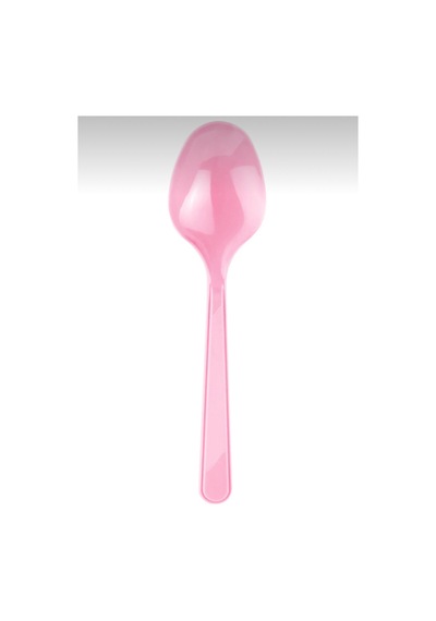 Plastik Kaşık 25 Adet Pembe Parti Malzemeleri