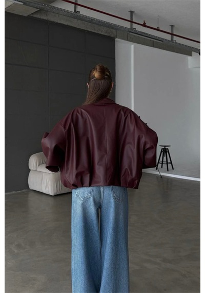 Karabulut Kadın Oversize Deri Ceket Oversize Fermuarlı Kemer Detaylı Günlük Kadın Ceket Bordo Bordo&burgundy Bordo&Burgundy Karabulut Kadın Oversize Deri Ceket Oversize Fermuarlı Kemer Detaylı Günlük Kadın Ceket Bordo Bordo&burgundy Bordo&Burgundy