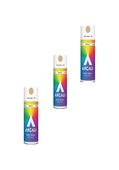 Altın Yaldız Sprey Boya 400 Ml 3 Adet Altın