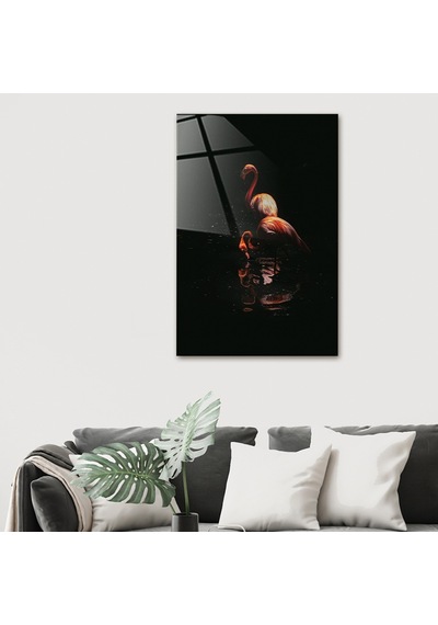 Decorıta Hayvanlar | Cam Tablo | Flamingo