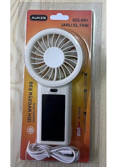 Aukes Solar Şarjlı El Fanı