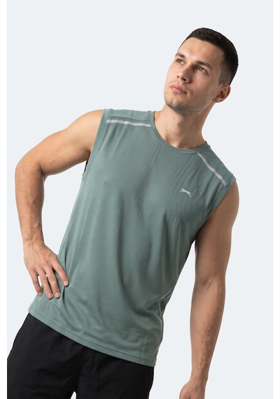 Slazenger Rexıs Erkek Kolsuz Su Yeşili Tişört