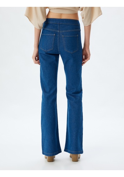 Koton İspanyol Paça Kot Pantolon Yüksek Bel Slim Fit Düğme Detaylı - Flare Jeans Koyu İndigo 5wal40152md Koyu İndigo Koton İspanyol Paça Kot Pantolon Yüksek Bel Slim Fit Düğme Detaylı - Flare Jeans Koyu İndigo 5wal40152md Koyu İndigo