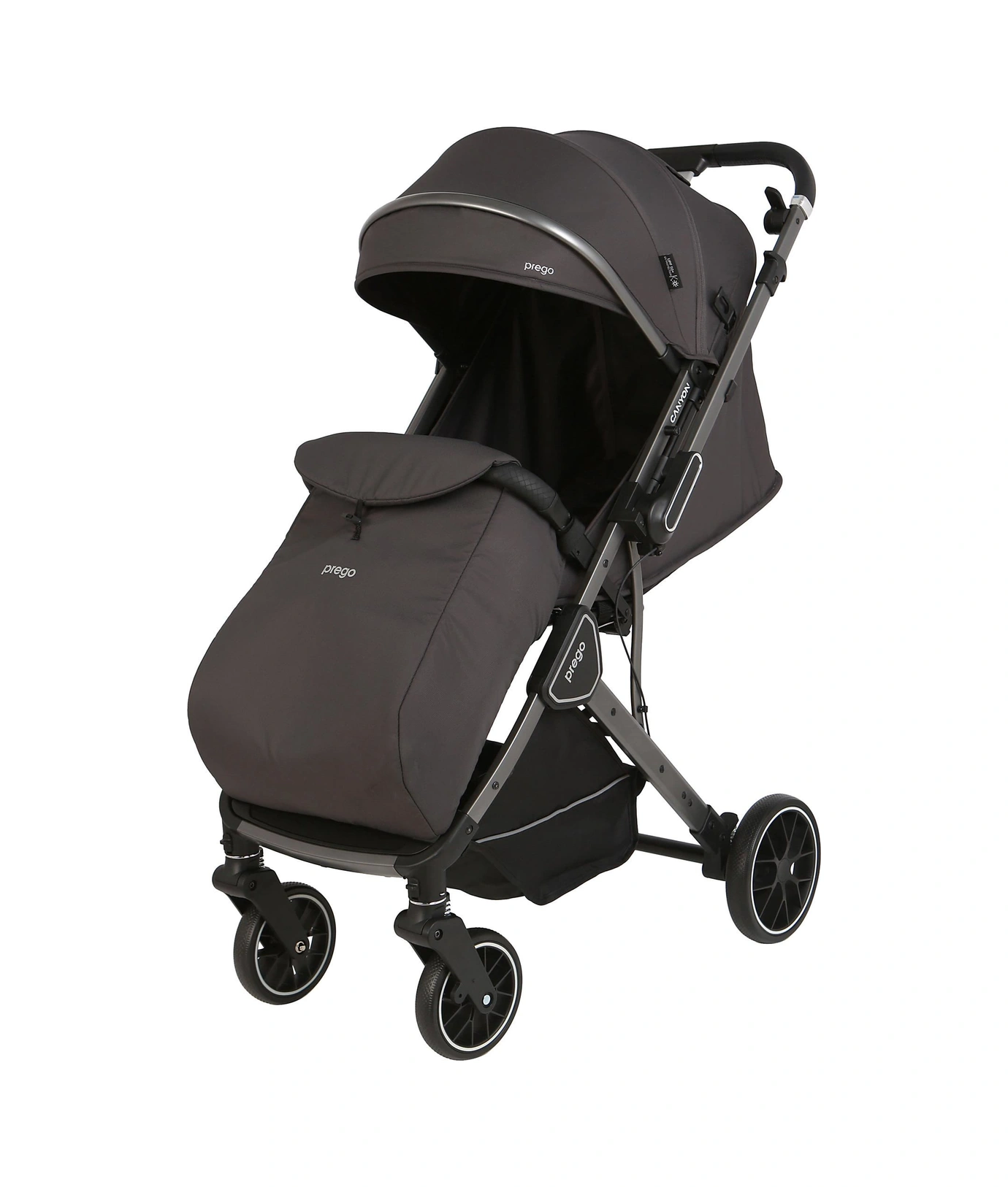 Prego Canyon Koldan Çift Yönlü Kabin Boy Bebek Arabası Gri