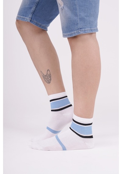 The Socks Company 3 Çift Erkek Beyaz Tenis Çorabı 23SDCR977P Beyaz