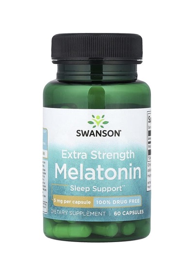 Swanson Vitamins, Mela-tonin, 5 Mg, 60 Capsules