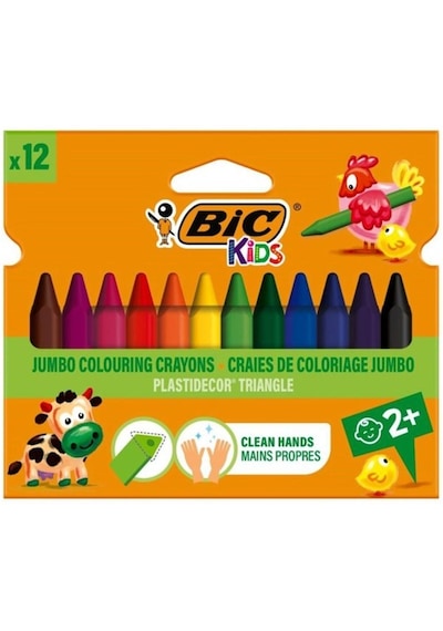 Bic Silinebilir Üçgen 12 li Kutu Pastel Boya