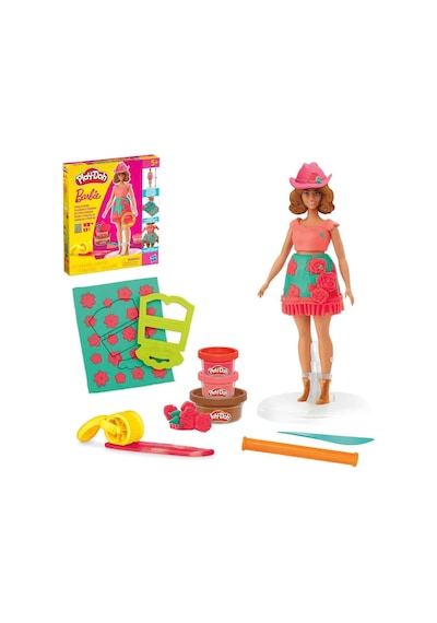 G1360 Play-doh Barbie Çiçek Desenleri Ve Püsküller Hamur Oyun Set