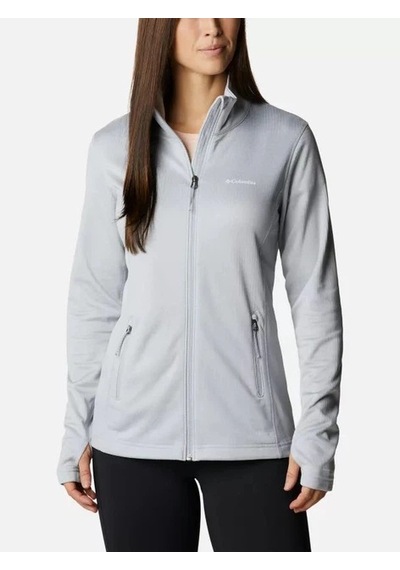 Columbia Park View Grid Fleece 1/2 Zip Kadın Polar Gri