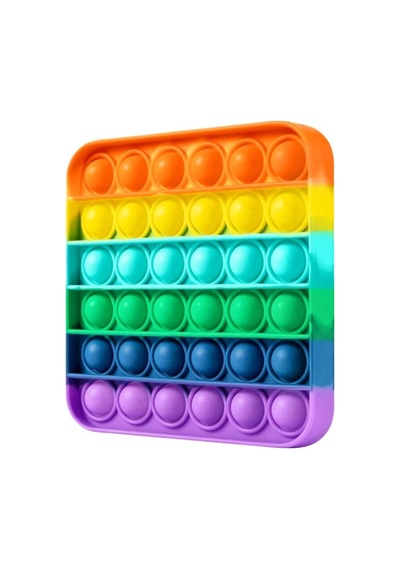 Toys Pop It Push Bubble Fidget Özel Pop Duyusal Oyuncak Zihinsel Stres Rainbow Renk