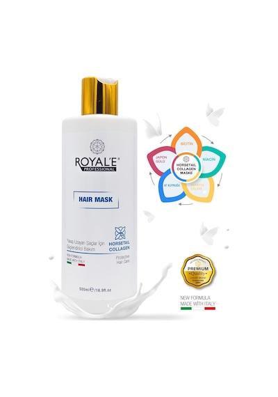 Royale Professional Horsetail Collagen Yavaş Uzayan Saçlar İçin Güçlendirici Saç Maskesi 500 ML