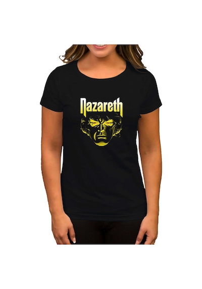 Nazareth Face Siyah Kadın Tişört Siyah