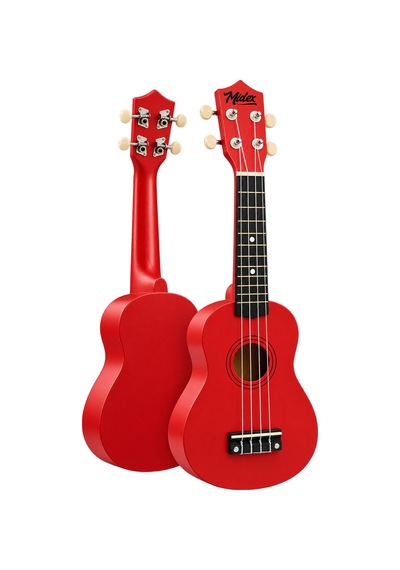 Midex UKX-901RD Kırmızı Soprano Ukulele (Askı Çanta Metod Pena)