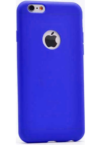 Noktaks - Apple Uyumlu iPhone 6 Plus - 6s Plus - Kılıf Mat Soft Esnek Premier Silikon Kapak - T1640 - Saks Mavi Saks Mavi