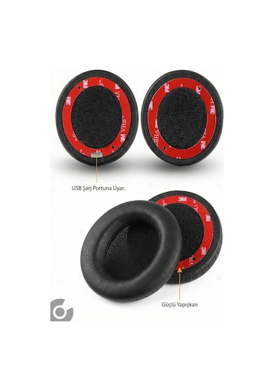 Beats Solo 2 Solo 3 Uyumlu Yumuşak Deri Kulaklık Pedi Sünger Yastığı Pedi Siyah