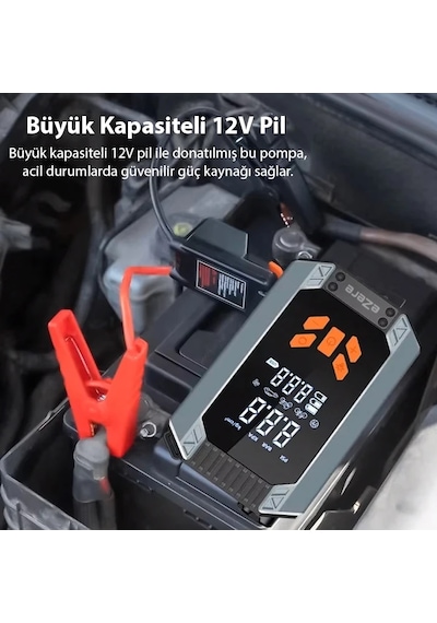 Ezere St-9632d Taşınabilir Araç Lastik Şişirme Ve Starter Akü Takviye Seti- 5775 1