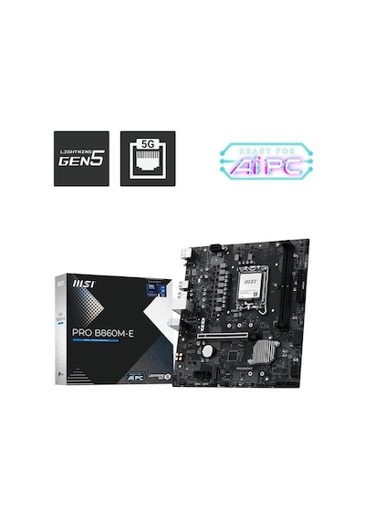 Msı Pro B860m-e Ddr5 6400mhz Oc 1851p Matx-218174
