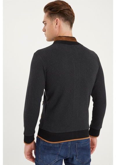 1021 Dewberry Erkek Sweatshırt-balıksırtı Antrasit Balıksırtı Antrasit