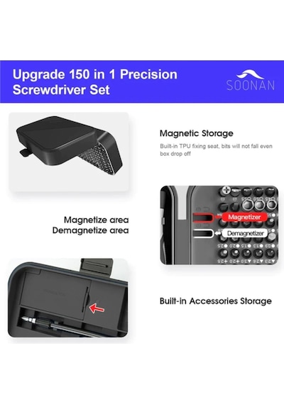 Kıngsdun Uf-tools 150 Parça Hassas Tornavida Seti Ks-840150