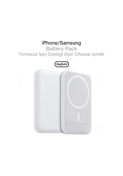 Apple Uyumlu iPhone 15 / 16 / 17  Magsafe Kablosuz Powerbank 5000 Mah Wireless Taşınabilir Batarya Şarj Aleti Diğer