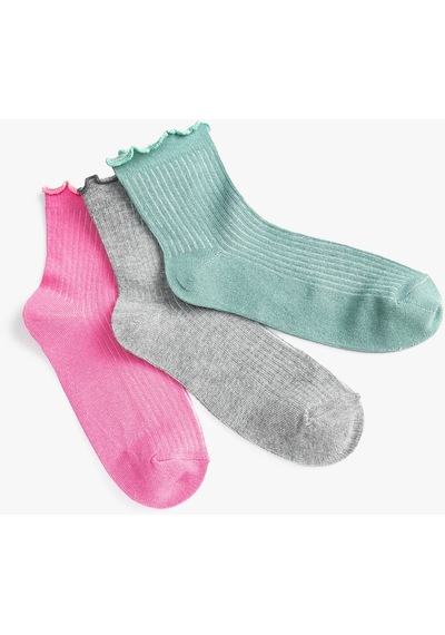 Koton 3'lü Çorap Seti Fırfır Detaylı Multıcolor 3wak80451aa 3WAK80451AAMIX Mavi Koton 3'lü Çorap Seti Fırfır Detaylı Multıcolor 3wak80451aa 3WAK80451AAMIX Mavi