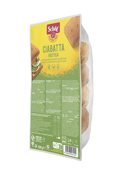 Schar Ciabattine Rustiche Glutensiz Esmer Ekmek 6 x 200 G