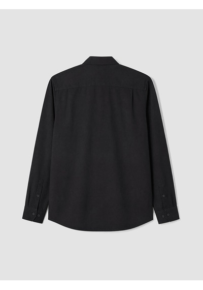 Lcwaıkıkı Classic Siyah Standart Kalıp Gabardin Erkek Gömlek