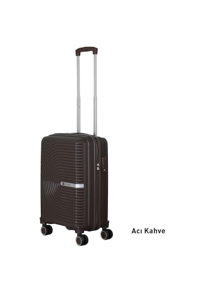 Mçs Bavul Büyük Ve Kabin 2li Set Kırılmaz Silikon Valiz V374 Acıkahve Kahverengi