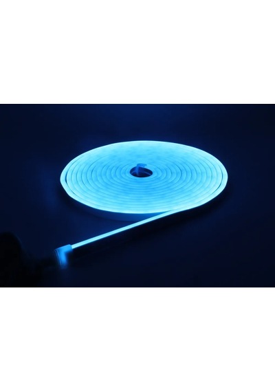 Neon Led Şerit 5metre Buz Mavisi Led Zincir Bandı Hortum Esnek Dekoratif Aydınlatma Işık 12v 10w