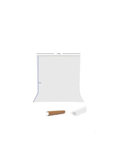 Deyatech Pvc White Screen Beyaz Fon Perde 1.5x2 m Fotoğraf ve Ürü