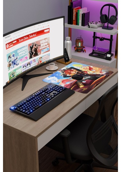 Mavuika Genshin Impact Anime Gacha V1 - 48x40 Xl Gaming Mouse Pad Fare Altlığı