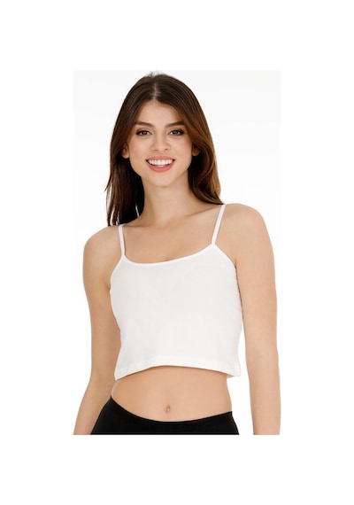 Sensu Kadın Ip Askılı Pamuklu Crop Büstiyer - Bst1015 -beyaz BEYAZ