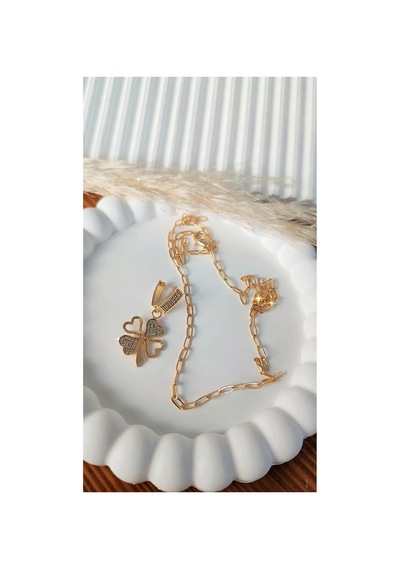 Çelik Zirkon Taşlı Charmlı Kuyumcu İşçiliğinde Kolye Yeni Sezon Trend Modeller Gold Charmlı Yonca Gold Charmlı Yonca Çelik Zirkon Taşlı Charmlı Kuyumcu İşçiliğinde Kolye Yeni Sezon Trend Modeller Gold Charmlı Yonca Gold Charmlı Yonca