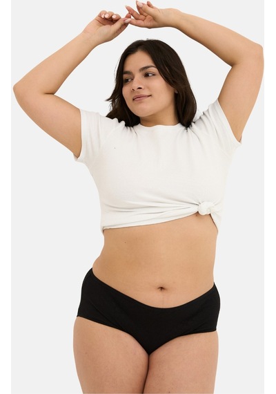 Alya Underwear %100 Pamuk Kumaşlı, Büyük Beden Yüksek Bel Kalp Desenli Ribana Jakar Kadın Külot Siyah