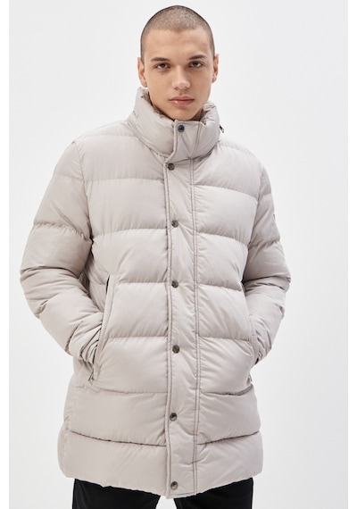 Lee Regular Fit Normal Kesim Dik Yaka Kırık Beyaz Şişme Mont Kırık Beyaz