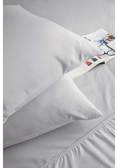 Elart Basic Lastikli Çarşaf Seti King Size 180x200+28 Gri