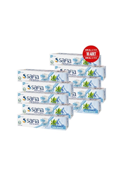 Safia Diş Macunu Yeşil Çay Ve Himalaya Tuzu 10x60 Ml Temel Bakım