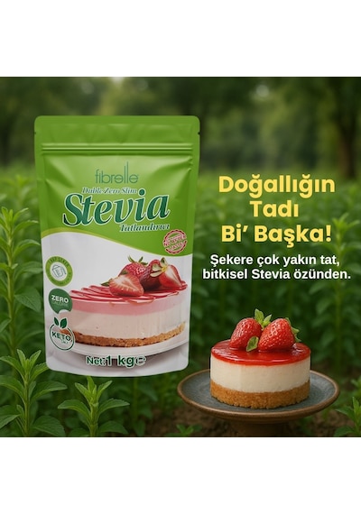 Fibrelle Double Zero Slim Stevialı Tatlandırıcı 1kg