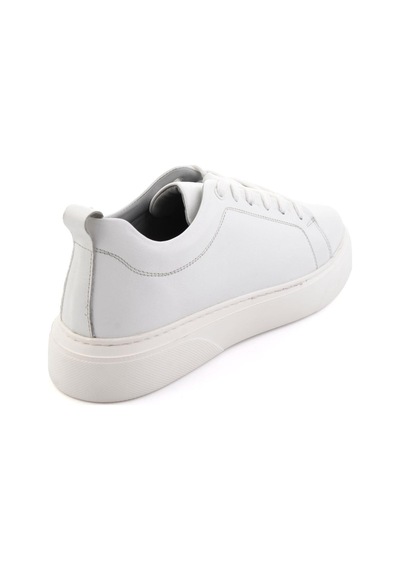 Bambi Beyaz Hakiki Deri Erkek Sneaker E01082102043