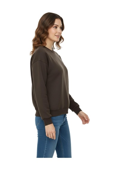 Baglan Kadın Spor Sıfıryaka Sweatshirt Bgl-st05061 Kahverengi