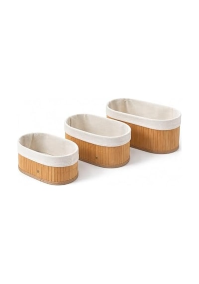 3 Lü Bambu Sepet Seti, Kumaş Astarli Düzenleyici Organizer, Büyük Orta Küçük Boy, Çok Amaçlı Kullanım, Banyo Mutfak Salon Masa Düzenleme Sepeti, Doğal Dekoratif Saklama Kutusu 000 Açık Krem 3 Lü Bambu Sepet Seti, Kumaş Astarli Düzenleyici Organizer, Büyük Orta Küçük Boy, Çok Amaçlı Kullanım, Banyo Mutfak Salon Masa Düzenleme Sepeti, Doğal Dekoratif Saklama Kutusu 000 Açık Krem