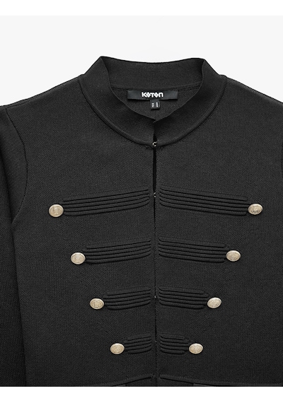 Koton Regular Fit Uzun Kollu Bisiklet Yaka Süs Düğmeli Triko Napolyon Hırka Siyah 7wak90647ht Koton Regular Fit Uzun Kollu Bisiklet Yaka Süs Düğmeli Triko Napolyon Hırka Siyah 7wak90647ht